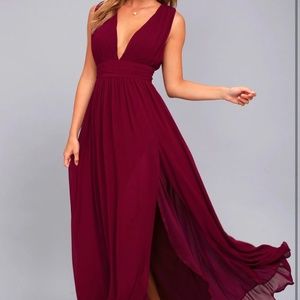 Heavenly Hues Burgundy Maxi Dress